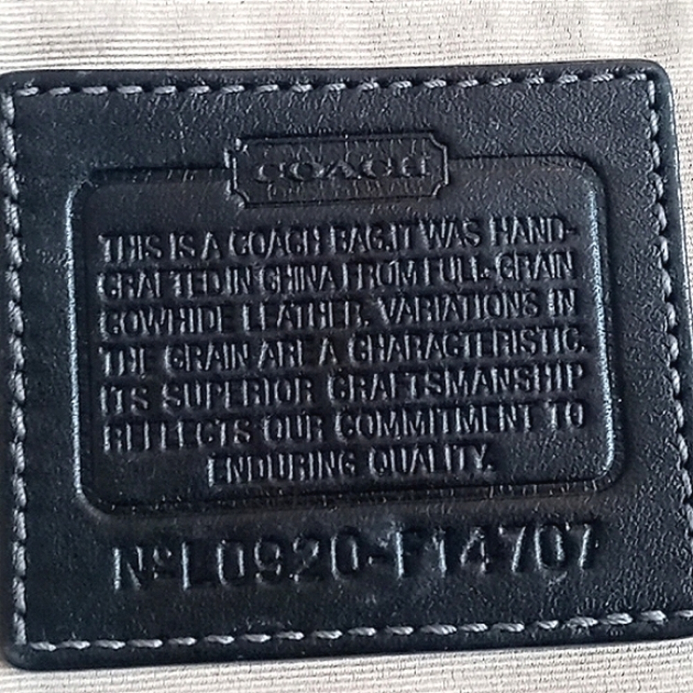 🖤 COACH Black Genuine Leather Hobo Style Shoulder Purse - Picture 12 of 16